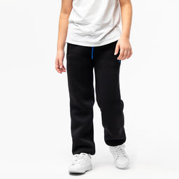 RODOS Брюки детские с начесом М-237 Чёрный/Васильковый