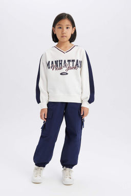 K?z Cocuk Parasut Kargo Jogger Paca Pamuklu Pantolon - Defacto фото 2