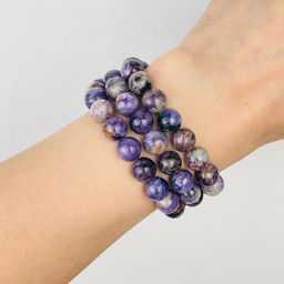 Бусины для украшений из Чароита (45 бусин) 39 см