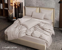 КПБ Denvol Страйп-сатин на резинке по кругу DENSSR006 2 спальный