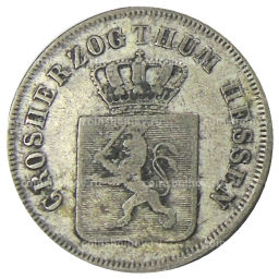6 крейцеров 1846 года Германские государства  Гессен  Дармштадт