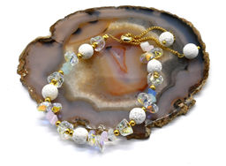 Браслет из циркона цв.хрусталь хамелеон, белый, 16см