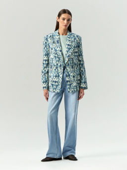 Жакет прямого кроя с принтом ЕМКА