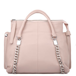 *Y9043 pink, женская кожаная сумка Тоут Barcelo Biagi