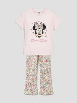 Minnie Mouse Bask?l? K?z ?ocuk Ti??rt ve Tayt