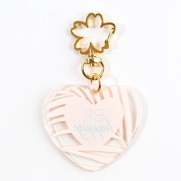 Брелок для ключей акриловый Be happy, 5?4.6 см