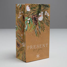 Цена за 10 шт. Пакет подарочный без ручек новогодний Present for you, 10×19×7 см