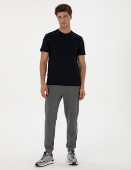 Lacivert Regular Fit Kal_n Dokulu Bisiklet Yaka Basic Ti__rt - Pierre cardin фото 4
