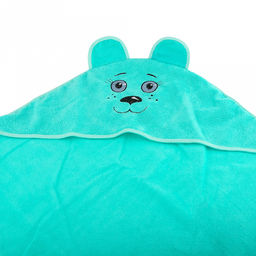Полотенце махровое Уголок 100х100см, детское, с вышивкой, с ушками, плотность 400гр/м2, хлопок 100%, Лагуна (Россия) - Домашняя Мода фото 2