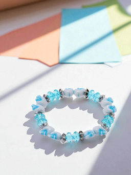 Цена за 2 шт. Браслет детский «Выбражулька» яблочки, d=5 см, голубой