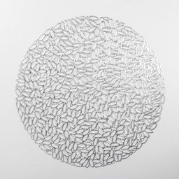 Набор салфеток сервировочных на стол Доляна Манифик, d=38 см, 4 шт, цвет серебряный  фото 7