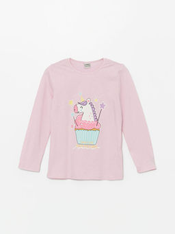 Bisiklet Yaka K?z ?ocuk Pijama ?st