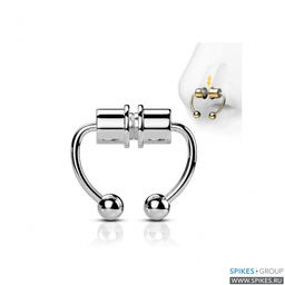 Пирсинг в нос, септум фейк, обманка на магнитах