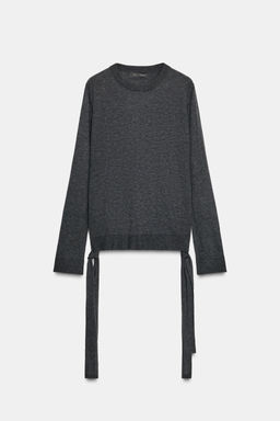 KNIT JUMPER WITH SIDE STRAPS - Zara фото 6