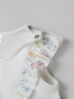 Платье-боди с крылышками Акварельные цветы 0+ - Bungly фото 4