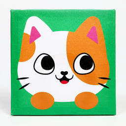 Картина помпонами «Милый котик», 20×20 см