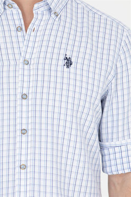 U. S. Polo Assn Мужская синяя рубашка в клетку - U.s. polo assn фото 14