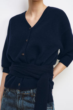 100% WOOL CARDIGAN WITH PUFF SLEEVES - Zara фото 12