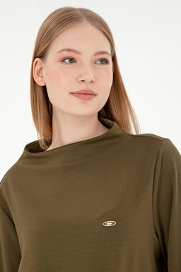 Женский свитшот цвета хаки Неожиданная скидка в корзине - U.s. polo assn фото 2