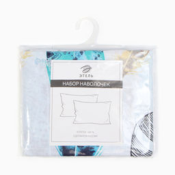 Комплект наволочек Этель Перья 50х70 см - 2 шт, 100% хлопок, поплин  фото 3