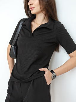 Футболка поло КФ100 Черный от фабрики Спортсоло