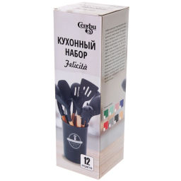 Набор кухонных принадлежностей 12шт "Felicita" мятный