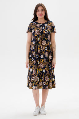 Платье женское из кулирки Кармелита 2 кофе на синем - Амадэль фото 13