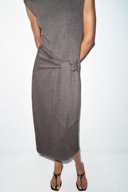 VESTIDO SOFT NUDO / Marr?n oscuro - Zara фото 5