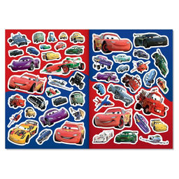 Наклейки многоразовые в альбоме «Тачки», 2 шт., формат А4, Дисней