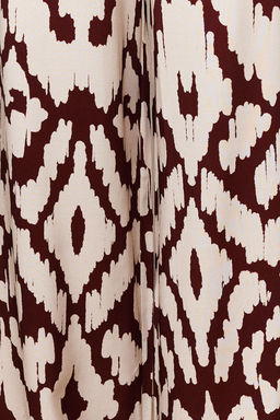 Etnik Desenli Desenli Dokuma Straplez Bluz Pantolon Plaj Tak?m TBESS24AU00017