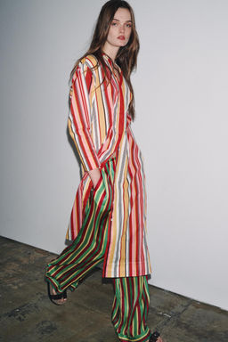ZW COLLECTION STRIPED SHIRT DRESS - Zara фото 10