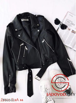 Женская куртка косуха кожаная 768341 - Zum ming фото 2