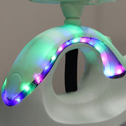 Толокар COMIRON QT-8098/светящиеся полиуретановые колеса 90 мм/ Голубой/уп4 - Галеонтрейд фото 3