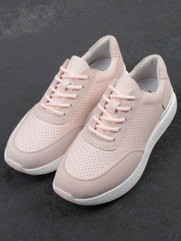 03-YH316-2 PINK Кроссовки женские (натуральная кожа)
