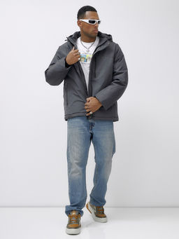 Куртка спортивная мужская зимняя большого размера темно-серого цвета 66613TC - Mtforce фото 12