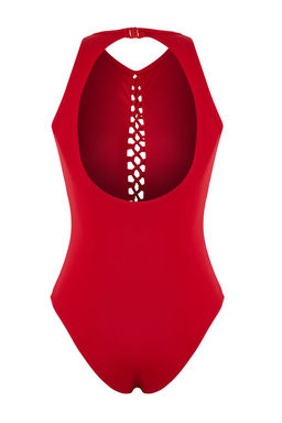 TRENDYOLMILLA Siyah Halter Yaka Biyeli Regular Mayo TBESS25MA00026  фото 12