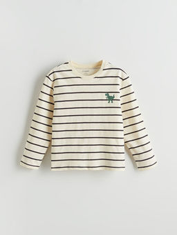 Bisiklet Yaka ?izgili Erkek ?ocuk Ti??rt