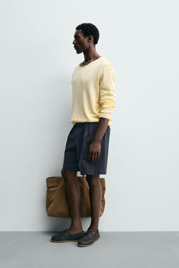 BERMUDA RELAXED FIT PLIEGUES / Marino - Zara фото 4