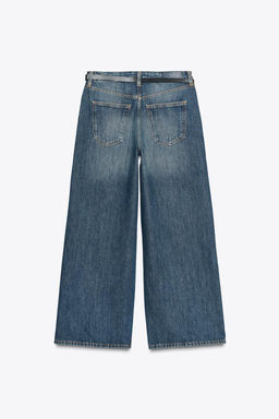 Z1975 HIGH-WAIST BELTED CULOTTES JEANS - Zara фото 9