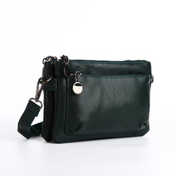 Сумка кросс-боди на молнии, цвет зелёный - Simaland фото 3