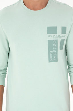 Свитшот мужской U.S. Polo Assn водно-зеленый  фото 6