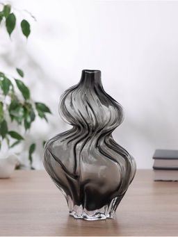 Ваза «Одри», d=2.5 см, 26×12.5 см, стекло, чёрная