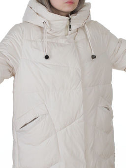 8806 MILK WHITE Пальто зимнее женское (150 гр. холлофайбер)