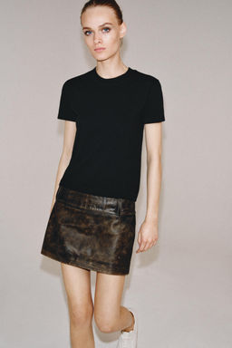 CAMISETA ALGOD?N FLAM? / Negro
