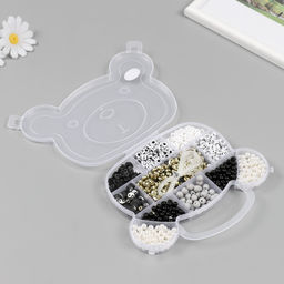 Бусины в шкатулке "Классика. Буквы" бисер 8/0 12,5х19х2 см