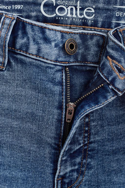 CONTE CON-652 Джинсы skinny оксидной варки с необработанным краем blue