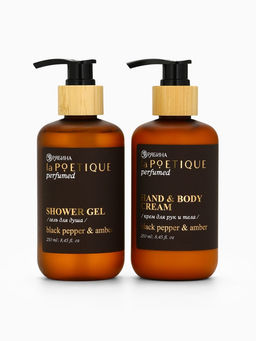 Подарочный набор гель для душа и лосьон, 2 шт. ? 250 мл, аромат Black pepper, laPOETIQUE  фото 11