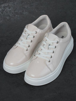 05-PDD215-1 BEIGE Кроссовки женские (натуральная кожа)