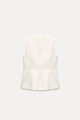 LONG TEXTURED WAISTCOAT - Zara фото 5