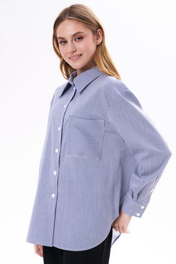 Рубашка KaVari 4018 молочный в полоску  фото 2